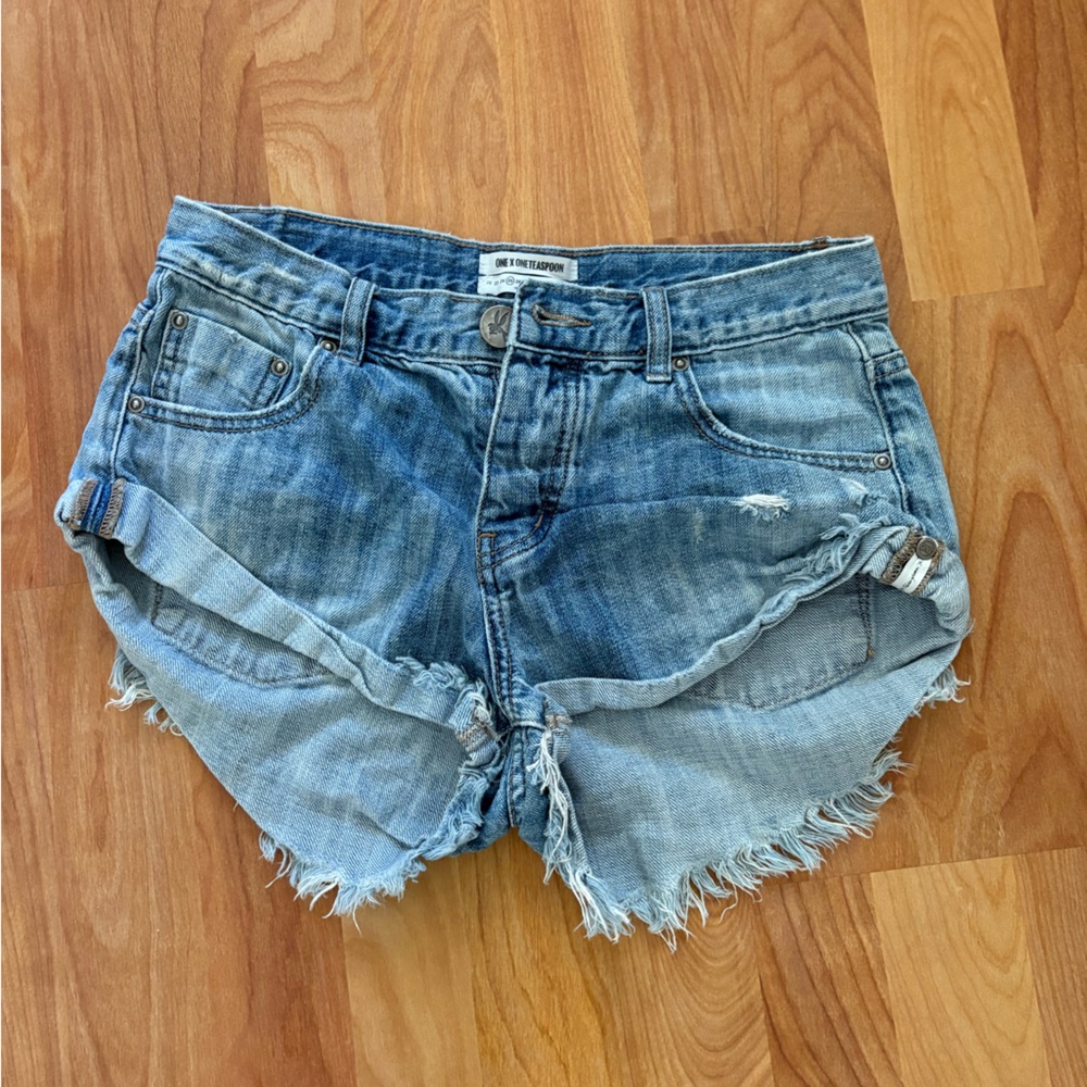 One Teaspoon Medium Wash Denim Shorts
